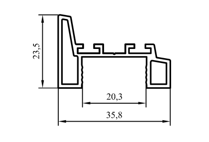 ALUMİNYUM CAM BALKON ÇİFTCAM ARA KANAT 15095 EP-189